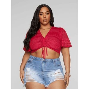 NWT Fashion to Figure Zuri Drawstring Top